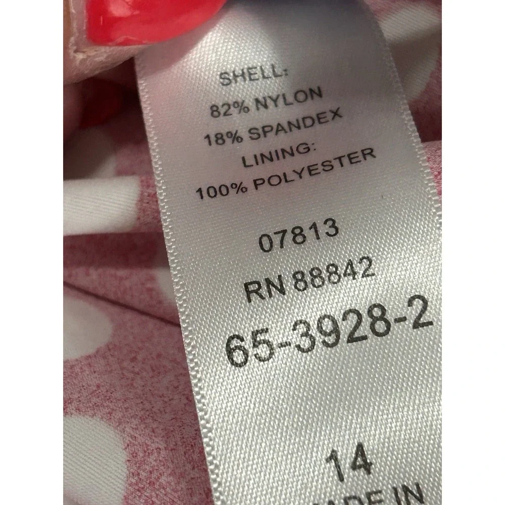 NWT Swimsuits For All‎ Red & White Poka Dots sz 14 Bikini Bottom High Waist